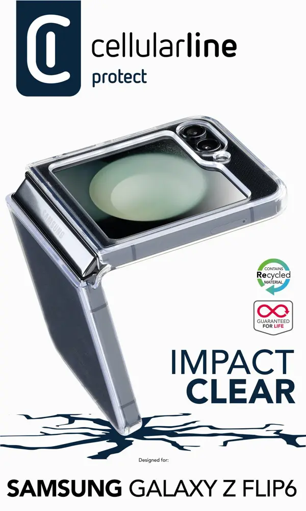 Cellularline Impact Clear Case - Galaxy Z Flip6 / Z Flip7 FE