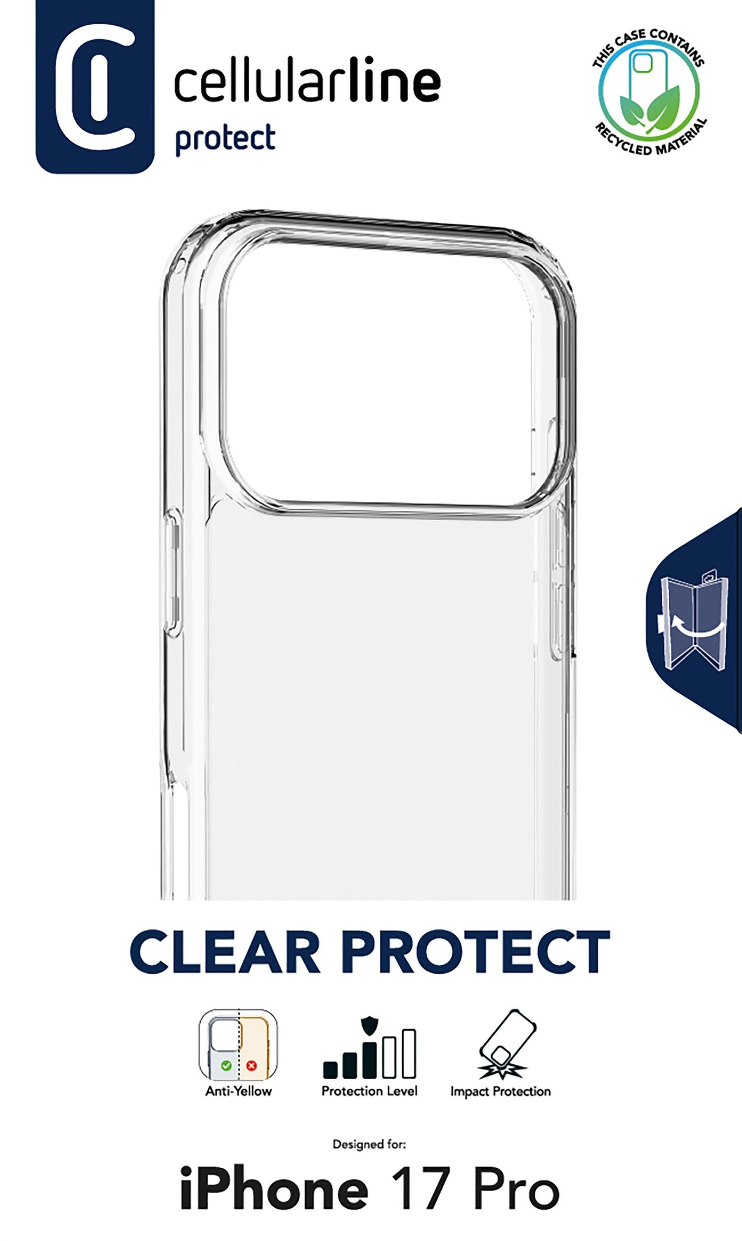 Cellularline Clear Protect - iPhone 17 Pro Transparent