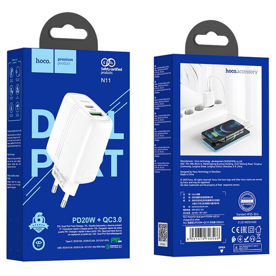 HOCO N11 1USB/Type-C 3.0A 20W PD3.0 – Bild 2