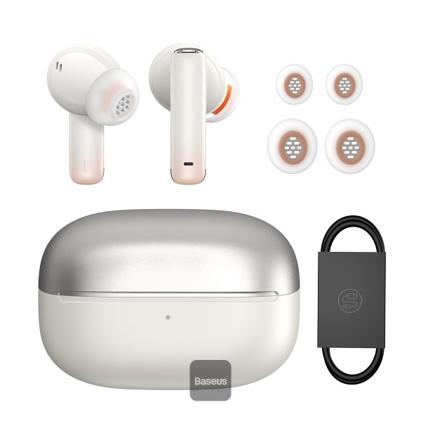 Baseus True Wireless Earphones Storm 1 - V5.2 IP64 45dB ANC-Modus Schnellladefunktion Weiss – Bild 2
