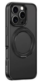 Magsafe-Hülle + drehbarer Ständer für iPhone 16 Pro Max 6,9″ Dunkel-Matt USAMS