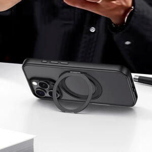 Magsafe-Hülle + drehbarer Ständer für iPhone 16 Pro Max 6,9″ Dunkel-Matt USAMS – Bild 2