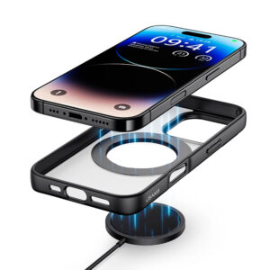 Magsafe-Hülle + drehbarer Ständer für iPhone 16 Pro Max 6,9″ Dunkel-Matt USAMS – Bild 3