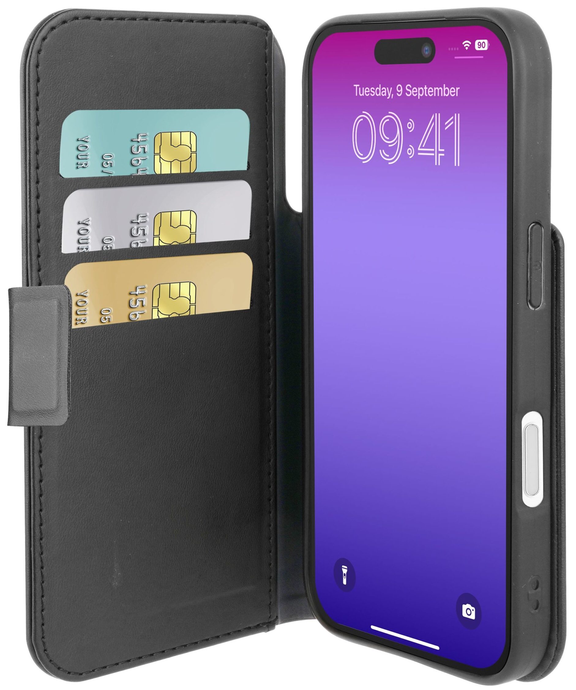 Cellularline Book Agenda - iPhone 17 Pro Max Schwarz