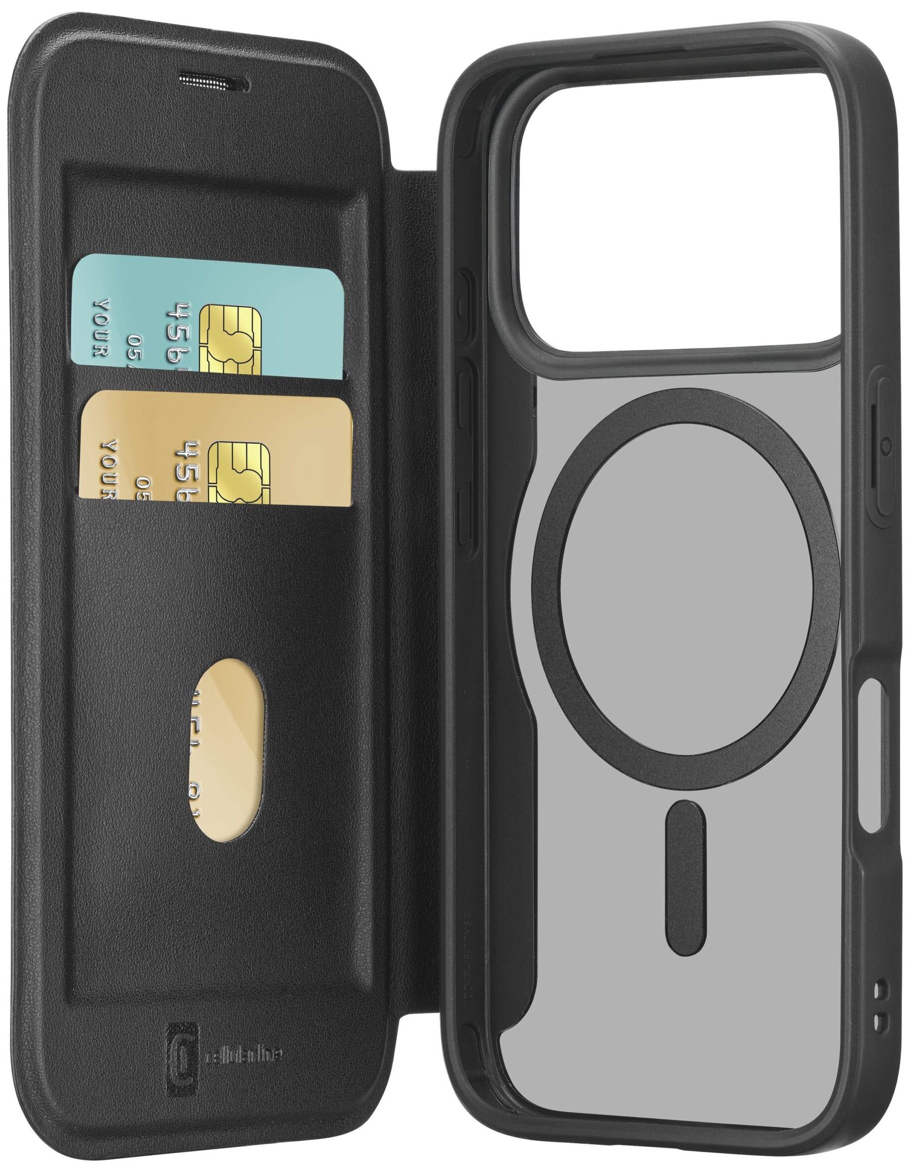Cellularline Book Case Daily MAG für Apple iPhone 17 Pro Max Schwarz