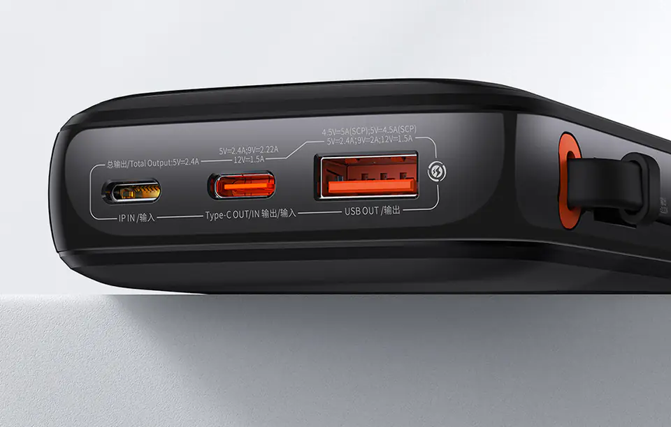 Baseus Qpow Pro Powerbank mit USB-C-Anschluss, USB-C-Kabel, 10000 mAh Kapazität, 22,5 W Leistung, schwarz – Bild 7